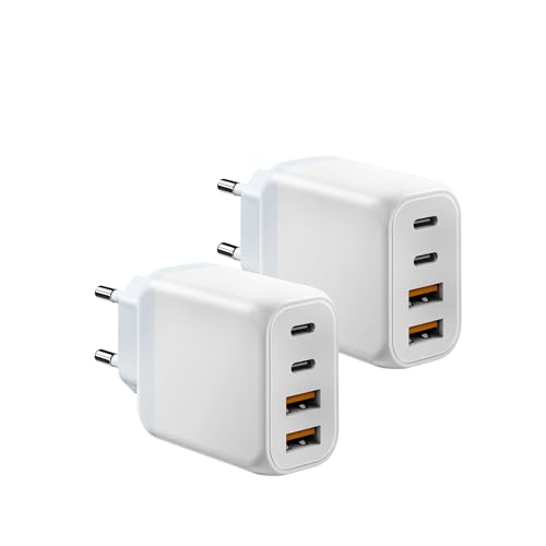 Caricatore USB C 2pack, 40W 4-Porte Multipla Caricabatterie Spina Presa Rapido Tipo C + USB A Alimentatore per iPhone 16 15 14 13 Pro Max 12 11 iPad Samsung S22 S23 S24 Carica Spinotto Muro Adattatore Caricatore USB C 2pack, 40W 4-Porte Multipla Caricabatterie Spina Presa Rapido Tipo C + USB A Alimentatore per iPhone 16 15 14 13 Pro Max 12 11 iPad Samsung S22 S23 S24 Carica Spinotto Muro Adattatore