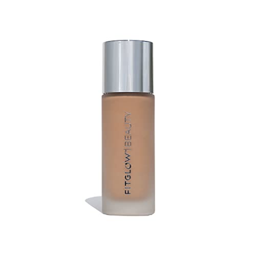 Fitglow Beauty - Natural Foundation+ Photo-Filtering Foundation | Vegan, Woman-Owned Clean Beauty (F4 - Medium Tan, Neutral Undertones) #TOP4