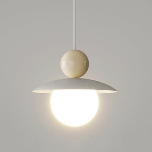 KXEcoLife Lustre de Style Nordique Minimaliste. Suspension à Une tête, Abat-Jour en Fer forgé au Design créatif et Original, luminaire décoratif pour...