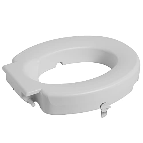 Assento Sanitário Elevado Fechado sem Tampa com Trava Branco 7,5cm