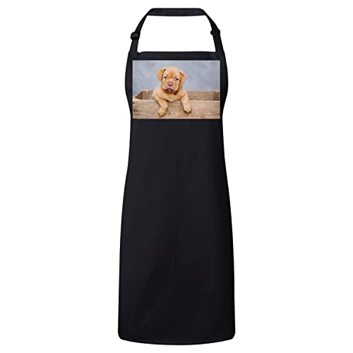 Tablier cuisine Dogue de Bordeaux au portrait mignon de bébé chien tendre