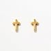 MUMREUES Gold Earrings for Women 14K Gold Plated Cross Stud Earring Dainty Minimalist Simple Small Earrings Jewelry Gift for Her