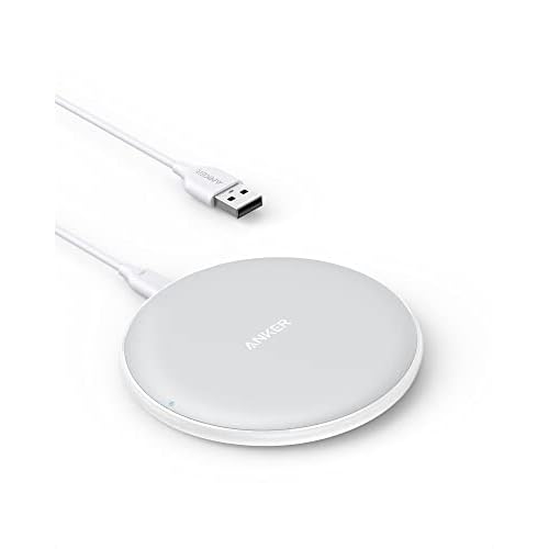 Anker 313 Wireless Charger (Pad), Qi-Certified, 10W Max Fast Charging for Samsung, Compatible with iPhone 16 Plus/15 Plus/14 Plus/12, AirPods (No AC Adapter, Not MagSafe Magnetic Charging Co