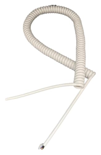 Image of 24AWG 0.2mm2 White 4 Core Coiled Mains Flex