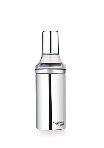 Crystal Stainless Steel Oil Dispenser/Pourer, 750 ml, Silver, Pack of 1