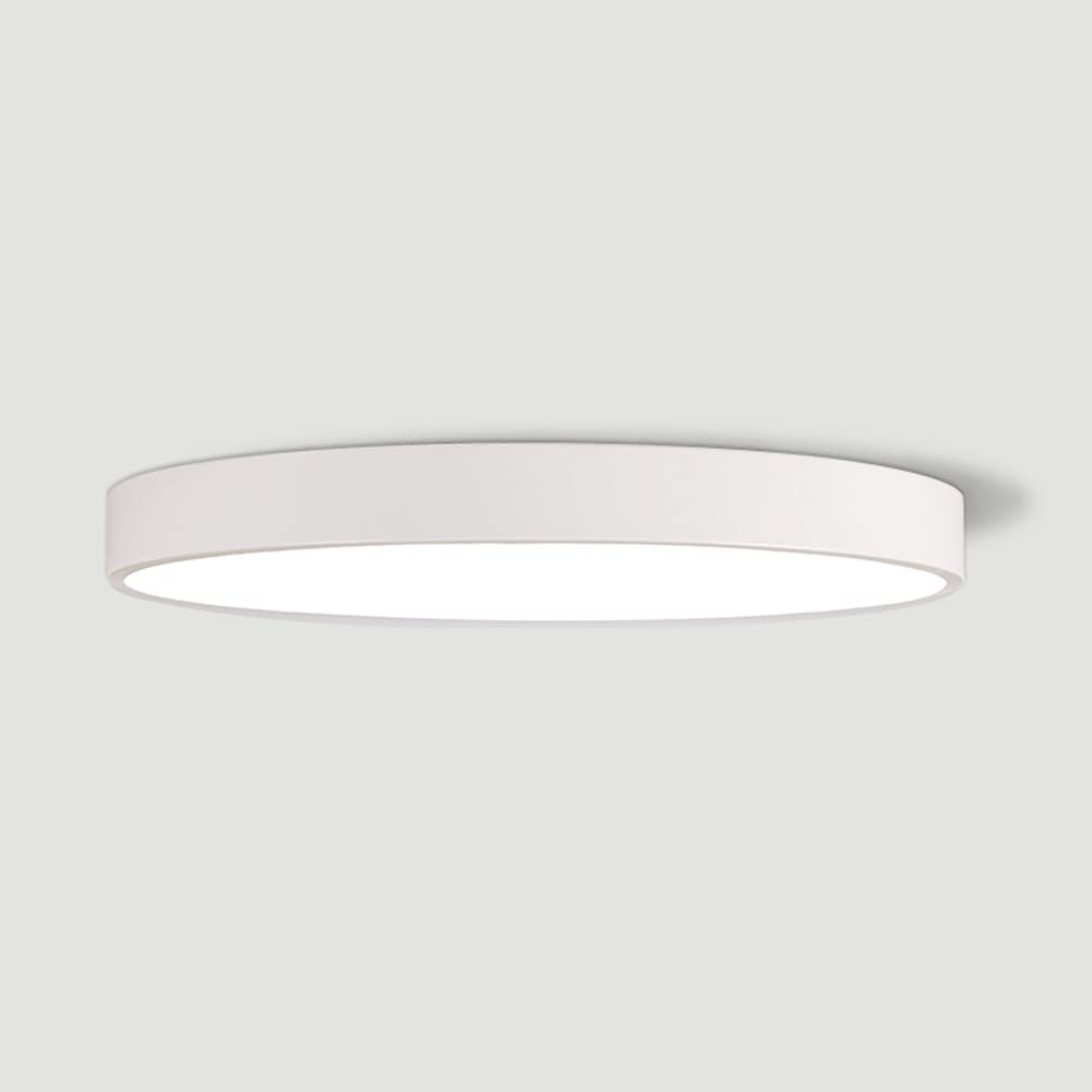 WFZRXFC Modern Simple Round Super Bright Close To Ceiling Lighting Fixture, 6000K White Light Is Not Adjustable Ceiling Lights One Iron Frame Ceiling Lamp Shop Balcony Office Lighting