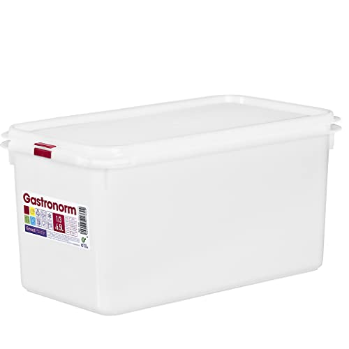 COM-FORT HOUSE - Tartera rectangular para comida reutilizable con tapa, apto para microondas, lavavajillas y congelador. Medidas: 325x176x150 6,5L, Pakc de 3 unidades