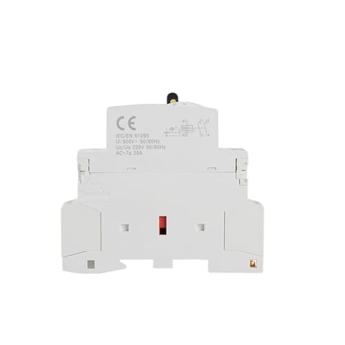 Contacteur AC modulaire 25A 2NO rail DIN avec commande manuelle - 6