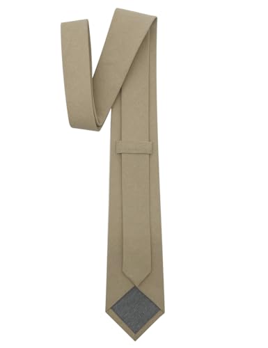 Image of Kebocis Mens Solid Color Cotton Necktie for Men