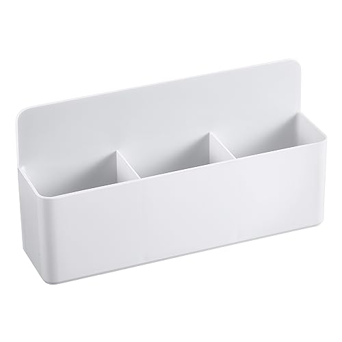 MoKo Magnetisch Stifthalter, Markerhalter Magnetstifthalter, 3 Fächer Magnet Stifte Halterung Organizer Markerhalterung für Kühlschrank Schließfach Whiteboard und Andere Magnetisch Oberfläche, Weiß