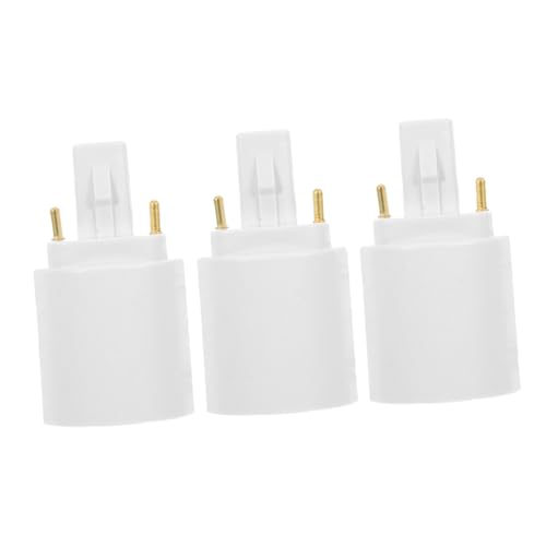 Tofficu Adaptateur De Douille G24d à 2 Broches Vers E27 Certifié, Convertisseur Électrique Pour Ampoules Led, Compatible Maison Bureau Magasin, Lot De 3 Pièces Usage Ac100-230v
