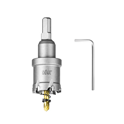 Image of SALI 1-3 /16 inch (30mm) TCT Hole Saw Kit Tungsten Carbide Tipped Hole Saw Drill Bit with Titanium-Plated Pilot Drill bit for Metal, Stainless Steel, Iron, Wood, Plastic