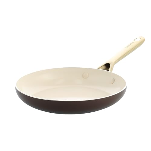GreenPan Shades 3-Piece Ceramic Non-Stick Pans Set, Ø 20/24/28 cm, PFAS-Free, Induction Suitable, Gold Stainless Steel Handle, Dishwasher Safe, Oven-Safe, Terra