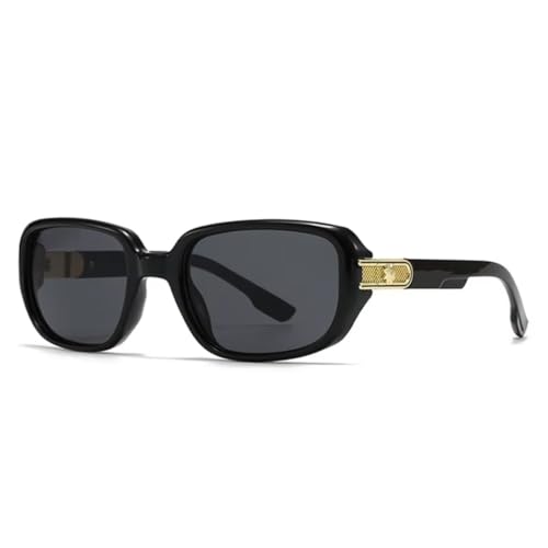 Lunettes de soleil rétro carrées pour homme avec protection UV400 et rivets en métal