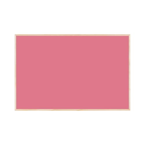 Pizarra magnética Bi-Office Earth New Basic de acero lacado fucsia con marco de pino natural