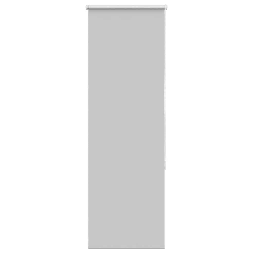 Vidaxl Light Grey Roller Blind Blackout 55X210 Cm - Easy Install, Child-Safe, Durable 100% Polyester Window Shade For Home/Office Size 1.6
