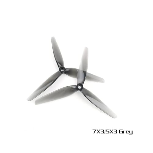 Hélice FPV 7x3,5x3 anti-vibration en polycarbonate rigide pour vol long range fluide