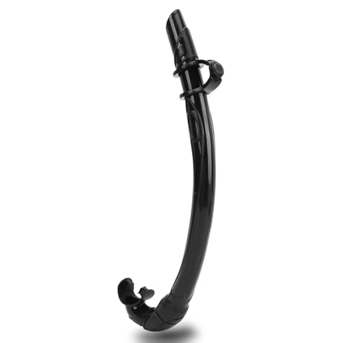 Diving Snorkeling Tube, Comfortable to Use Comfortable Mouthpiece Easy Breath PVC Diving Snorkel for Diving (Black)
