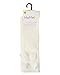 MeMoi Girls' Crochet Bow Cotton Blend Knee High Sock Winter White 10