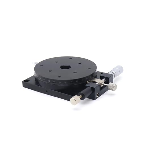 R Axis 100mm RS100-L Manual Sliding Table with 360-Degree Rotation and Precision Angle Adjustment