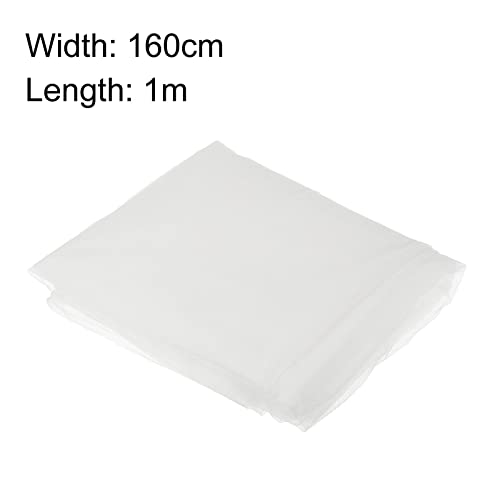 PATIKIL 1m/3,28Fuß Netzgewebe leicht dehnbar Dehnen Netz 160cm/62,4Zoll Weiß für Netztaschen