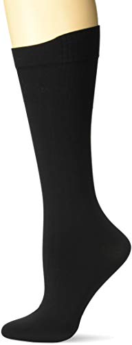 Hanes Silk Reflections Women's Hanes Perfect Socks Blackout Trouser, black, 1
