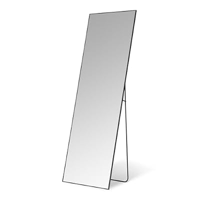 Amazon Basics Full Length Floor Mirror, 64" x 21" x 0.55", Black