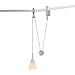 Nora Lighting NRS66-563SPW Low Voltage Yoyo With Petra QuickJack44; Porcelain White44; Silver