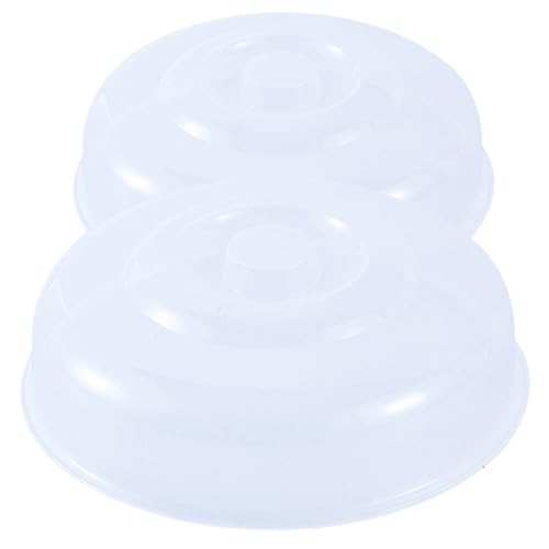 Cubierta de salpicaduras de microondas de 8 pulgadas, tapa redonda sin BPA con rejillas de ventilación de vapor, mango de fácil agarre, cubierta de alimentos para microondas y protector de