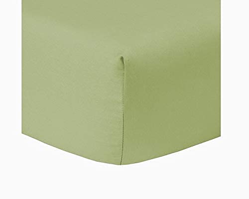 Luxurious Solid 400 Thread Count Egyptian Quality Cotton 1 PC Fitted Sheet Extra Long Fit Upto 23" inches Deep Pocket (Cal-King, sage).