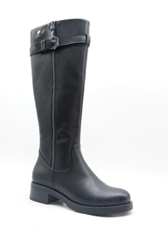Women's Round Toe Knee-High Boots with Zipper - Comfortable & Stylish3