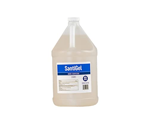 SantiGel Hand Sanitizer Gallon. 80% Ethyl Alcohol Clear 128 Fl Oz (Pack of 1)