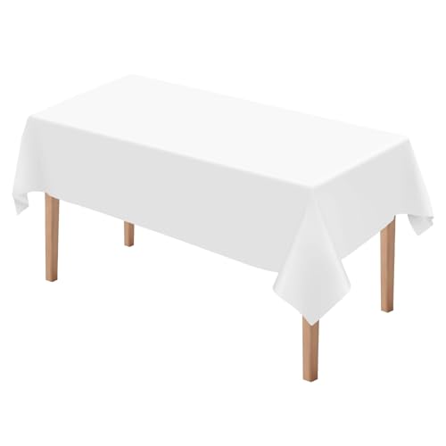 DaiUni 1PCS White Plastic Disposable Table Cloths for Parties 54