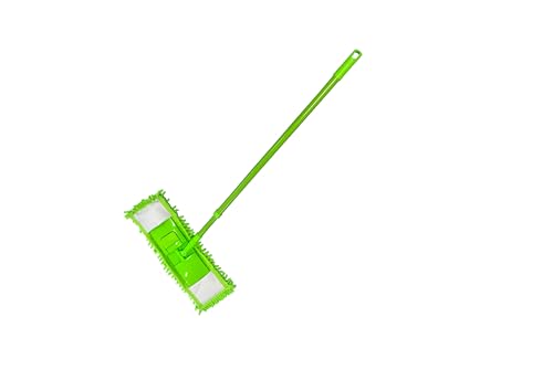 Mopa Extra Plana de Microfibra con Mango Extensible (42x12 cm – 120 cm). Colores Aleatorios