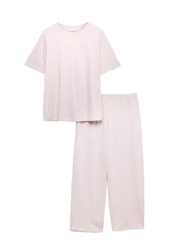Pyjama imprimé 3/4 femme en pur coton léger et confortable Marks & Spencer