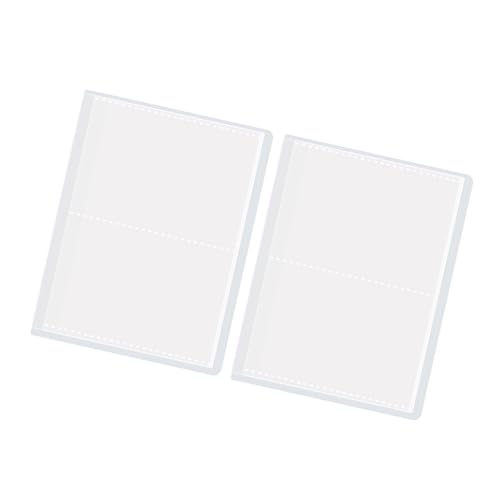 2PCSポータブル挿入ページファイルバッグ写真アルバム写真ドキュメントとさまざまな設定の領収書用のコンパートメントスナップボタンデザイン