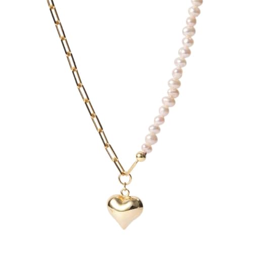 Collier chaîne de perles avec pendentif cœur à offrir pour célébrer un moment unique