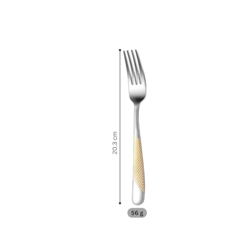 Image of Dinner Fork Set, Food-Grade Stainless Steel Dinner Fine Combo, Chammach Set, Flatware for Home, Kitchen or Restaurant - Mirror Polished, Dishwasher Safe (12 Pcs Big Fork, Silver)