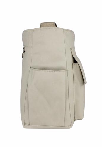 Lenna's Bolsa Tote Bag Tiracolo de Lona Tamanho Grande A023 Bege