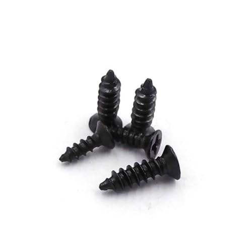 SOIMISS 100pcs M4x16mm Black Flat Head Self-tapping Screws Cross Countersunk Drywall Nails for Wood and Wallboard Assembly