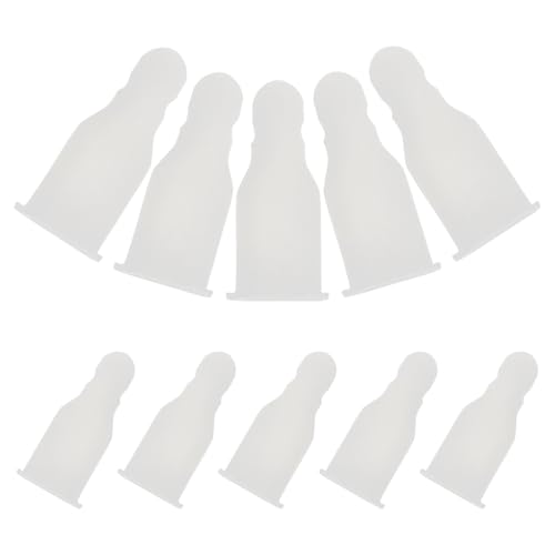 Genérico Tapas de Repuesto para Varillas de Paraguas 10 Piezas Blancas 10x6 Mm, Cuentas de Plástico para Reparación de Paraguas de Bastón y Sombrillas, Accesorio Resistente para Uso