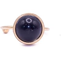 ZARZAMORA Anillo Mujer Acero Inoxidable Dorado y Piedra Natural