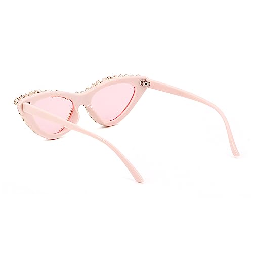 Naimo Sparkling Crystal Cat Eye Sunglasses UV Protection Rhinestone Sunglasses3