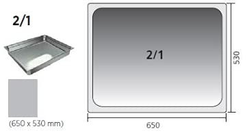 Cubetas Gastronorm 2/1 (650x530 mm) - 2016100-200 mm 56,5 L, Policarbonato, Sin asa, No Perforada