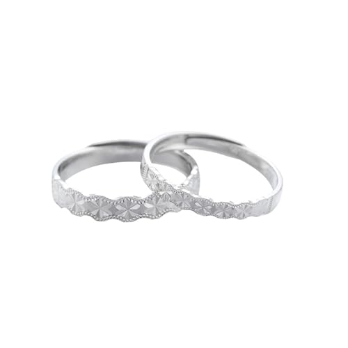 Bague de fiançailles couple réglable : oubliez les erreurs de taille avec l'argent 925