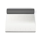 KitchenAid - Bench Scraper, All Purpose Brush Stainless Steel Dough Pastry Scraper/Chopper/Cutter with Measurement Scale (6", Charcoal)
