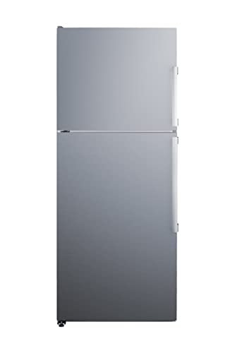 Summit 14 cu.ft, 28" Wide Top Mount Refrigerator-Freezer With Icemaker- FF1514SSIM (LHD) on Fridge.com