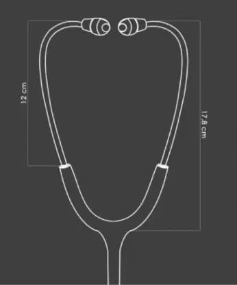 Classico lll Zed Black Finished Dual Side Stethoscope For Doctors/Nurse Acoustic Stethoscope (Navy Blue)