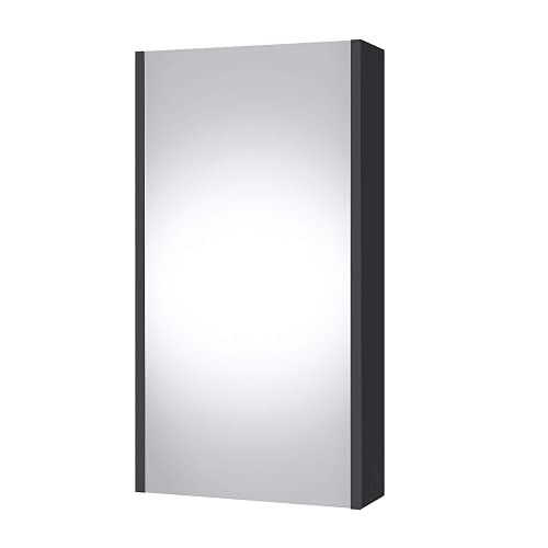 Planetmöbel Armoire de Toilette Soft-Close Meubles de Salle de Bains 40cm Matt (Anthracite Mat) Cover