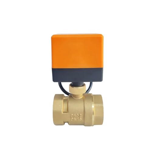 Válvula de bola motorizada de latón de 24V con control de 3 cables para paso de agua 2